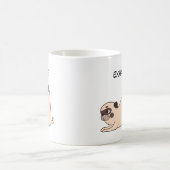 おもしろい犬を吸い込む コーヒーマグカップ (中央)
