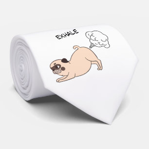 おもしろい犬を吸い込む ネクタイ