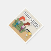 おもしろい犬を注ぐ時に飲む スタンダードカクテルナプキン (角)