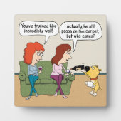 おもしろい犬を注ぐ時に飲む フォトプラーク (正面)