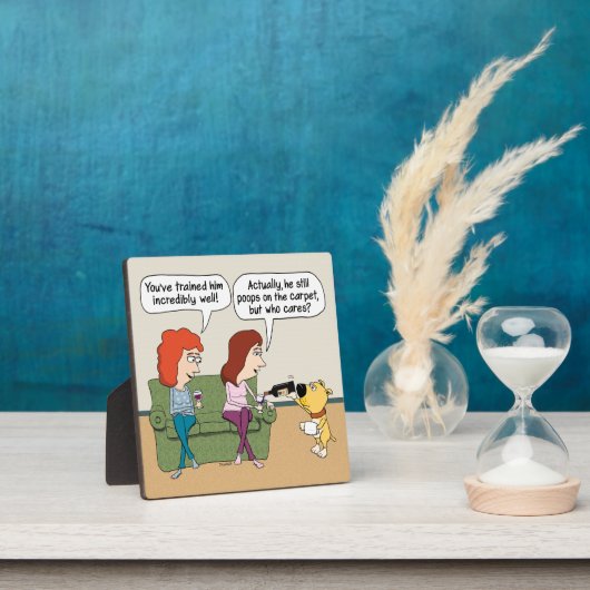 おもしろい犬を注ぐ時に飲む フォトプラーク (インサイチュ)