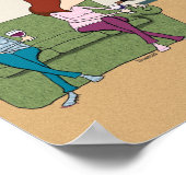 おもしろい犬を注ぐ時に飲む ポスター (角)