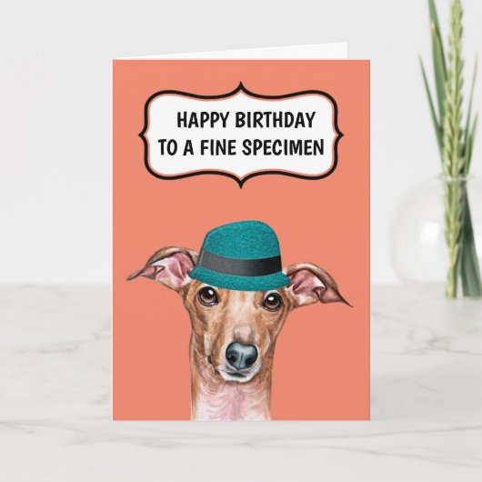 おもしろい犬を父に母のワイ素晴らしンユーモア カード (正面)