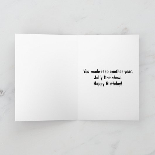 おもしろい犬を父の友人にもう1年の誕生日に贈る カード (内部)