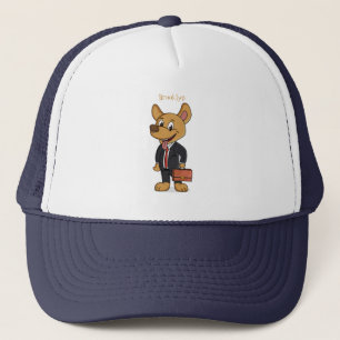 おもしろい犬を着たビジネススーツ漫画 キャップ
