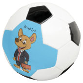 おもしろい犬を着たビジネススーツ漫画 サッカーボール (3/4)