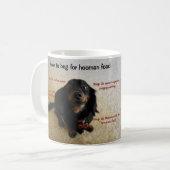 おもしろい犬を頼む方法 コーヒーマグカップ (正面左)