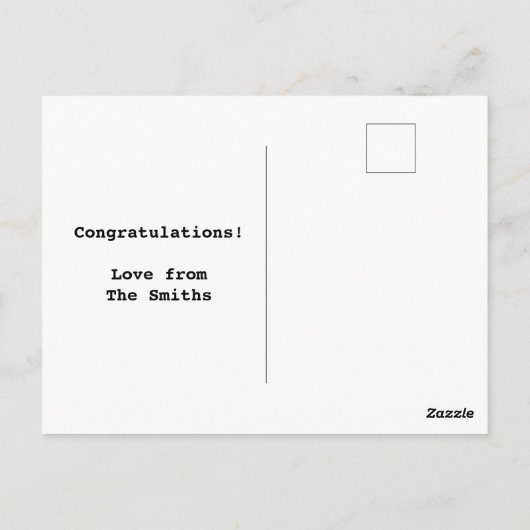 おもしろい犬イラストレーションおめでとう新しいジョブpos ポストカード (裏面)