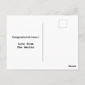 おもしろい犬イラストレーションおめでとう新しい仕事 ポストカード (裏面)