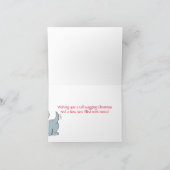 おもしろい犬インルドルフノーズクリスマスホリデーカード シーズンカード (内部)