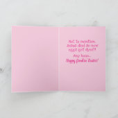 おもしろい犬イースターバニーのイースターカード カード (内部)