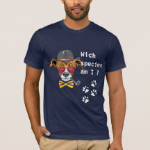 おもしろい犬ウィッチ種は人間ダークブルー