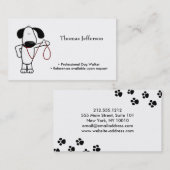 おもしろい犬ウォーカー名刺 ロイヤリティカード (正面/裏面)