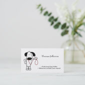 おもしろい犬ウォーカー名刺 ロイヤリティカード (スタンド正面)