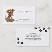 おもしろい犬ウォーカー名刺 ロイヤリティカード (正面/裏面)