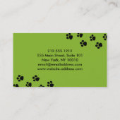 おもしろい犬ウォーカー名刺 ロイヤリティカード (裏面)