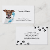 おもしろい犬ウォーカー名刺 ロイヤリティカード (正面/裏面)