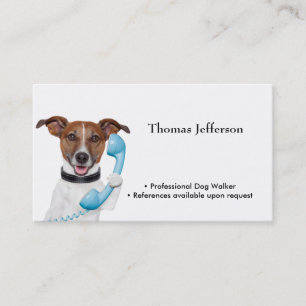 おもしろい犬ウォーカー名刺 ロイヤリティカード