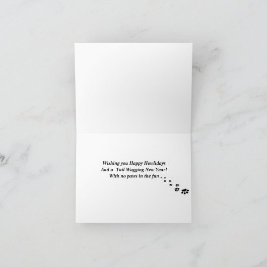 おもしろい犬ウォーターザツリーヴィンテージChri5masカード シーズンカード (内部)