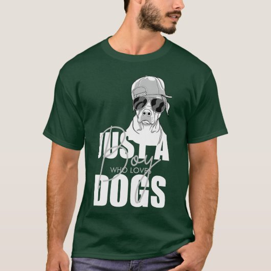 おもしろい犬オーナードッグズアップ子犬おもしろい愛好家の少年のヴィント Tシャツ (正面)