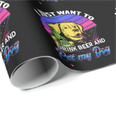 おもしろい犬オーナービールドリンカー ラッピングペーパー (ロールコーナー)