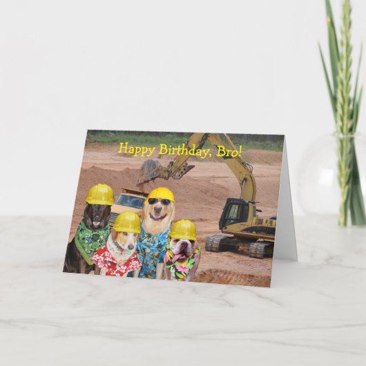 おもしろい犬カスタマイズ可能建築テーマカード カード (正面)