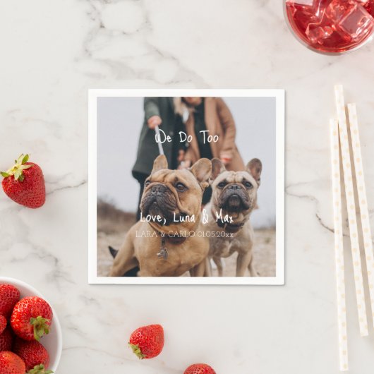 おもしろい犬カスタムの写真ユーカリすぎる スタンダードカクテルナプキン (インサイチュ)