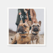 おもしろい犬カスタムの写真ユーカリすぎる スタンダードカクテルナプキン (正面)