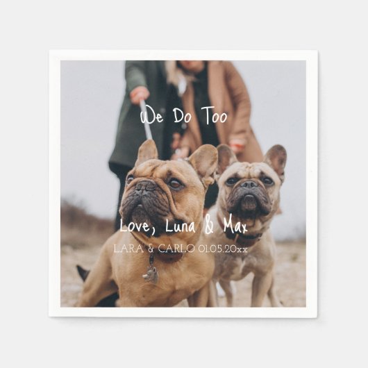 おもしろい犬カスタムの写真ユーカリすぎる スタンダードカクテルナプキン (正面)