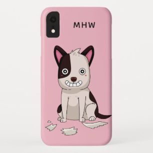おもしろい犬カスタムモノグラムおよびカラーフォンケース iPhone XRケース