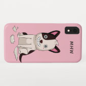 おもしろい犬カスタムモノグラムおよびカラーフォンケース Case-Mate iPhoneケース (裏面(横))