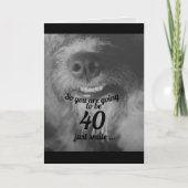 おもしろい犬カスタム体年齢の誕生日 カード (正面)