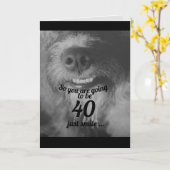 おもしろい犬カスタム体年齢の誕生日 カード (黄色い花)