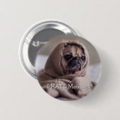 おもしろい犬カスタム文字ボタン 缶バッジ (正面&裏面)