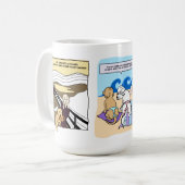 おもしろい犬カラフルマンガコーヒーマグ コーヒーマグカップ (正面左)