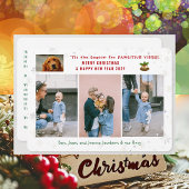 おもしろい犬キャットパウィスティック3枚ミニマルモダンリスト シーズンカード