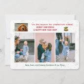 おもしろい犬キャットパウィスティック3枚ミニマルモダンリスト シーズンカード (正面)