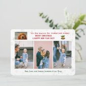 おもしろい犬キャットパウィスティック3枚ミニマルモダンリスト シーズンカード (スタンド正面)