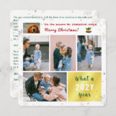 おもしろい犬キャットパウィスティック5枚コラージュモダン シーズンカード (正面/裏面)