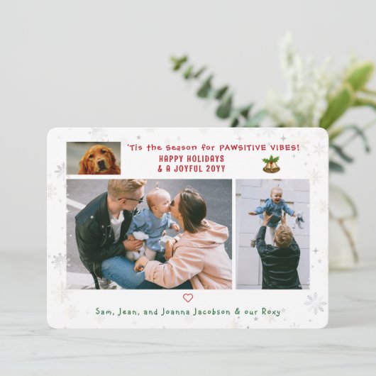 おもしろい犬キャットパウィスティバルモダンミニマリスト4枚 シーズンカード (スタンド正面)