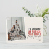 おもしろい犬クリスマスカードアイボリーハッピーホリデイ シーズンカード (スタンド正面)