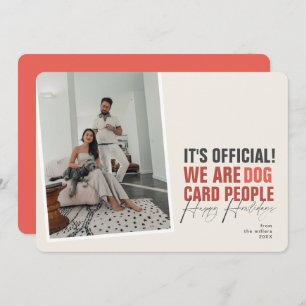 おもしろい犬クリスマスカードアイボリーハッピーホリデイ シーズンカード