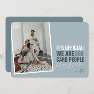 おもしろい犬クリスマスカードブルーハッピーホリデイ シーズンカード