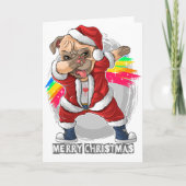 おもしろい犬クリスマスグリーティングカード  カード (正面)