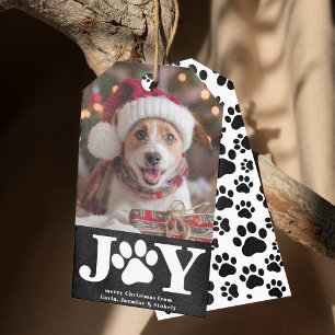 おもしろい犬クリスマス写真パーソナライズされたフォトジョイ シーズンカード
