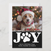 おもしろい犬クリスマス写真パーソナライズされたフォトジョイ シーズンカード (正面)