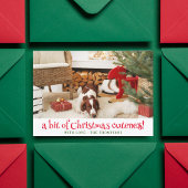 おもしろい犬クリスマス写真パーソナライズされたペット写真 シーズンカード