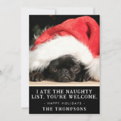おもしろい犬クリスマス写真パーソナライズされた写真 シーズンカード (正面)