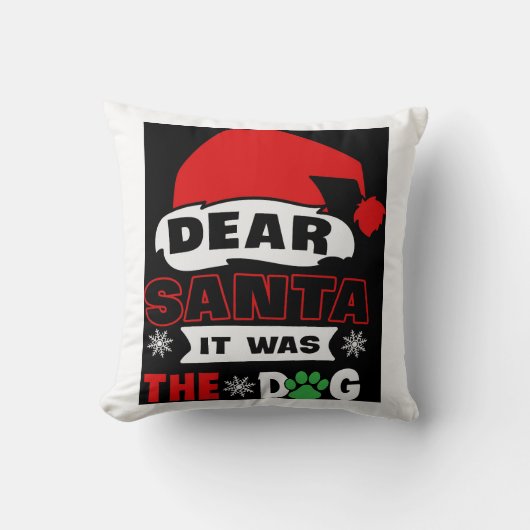 おもしろい犬クリスマス装飾用クッション クッション (正面)