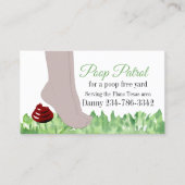 おもしろい犬クリーンアップ名刺 名刺 (正面)